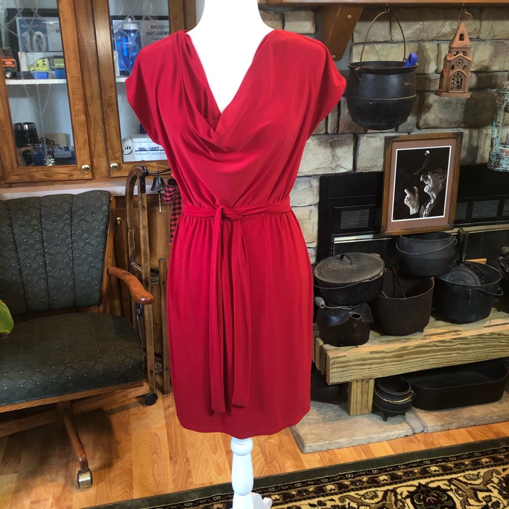 Christine Gerard size Medium red sleeveless dress